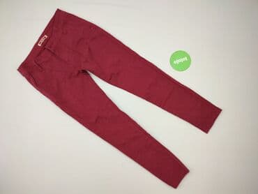 jeansy czerwone damskie: MB, Spodnie materiałowe damskie, rozmiar 2XL — 2