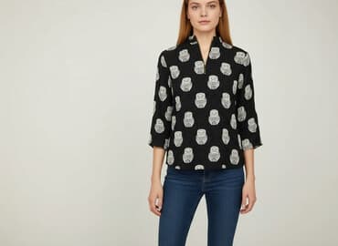 bluzki koszulowe czarne: Bluzka damska, rozmiar S — 5