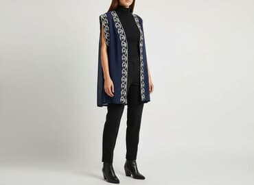 długą kamizelka na szydełku: Narzutka damska, rozmiar S — 5