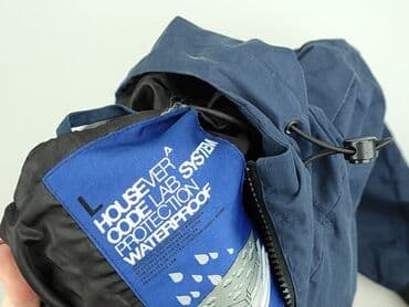 niebieska bluza pull and bear: Kurtka przejściowa dla mężczyzn, rozmiar L — 4