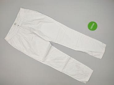 off white spodnie: F&F, Spodnie materiałowe damskie, rozmiar L — 2