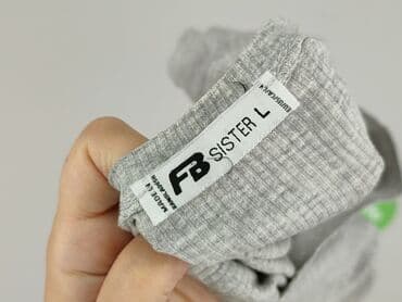 bluzki prążkowane białe: FB Sister, Top damski, rozmiar L — 4