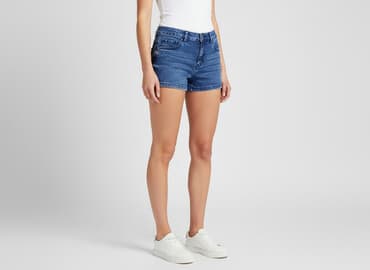 sinsay krótkie spodenki z wysokim stanem: Denim Collection, Shorts for women, size S — 1