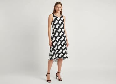 ccc sandały czarne na obcasie: CAMAIEU, Sukienka damska, rozmiar S — 6