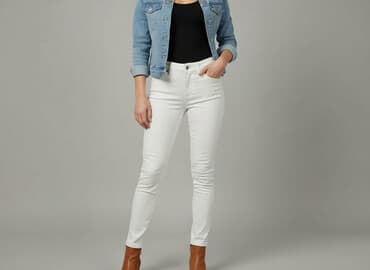 jeansy woskowane damskie: Jeans for women, size XS — 1