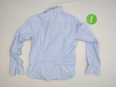 niebieska koszula w białe paski damska: Koszula damska, rozmiar S — 3