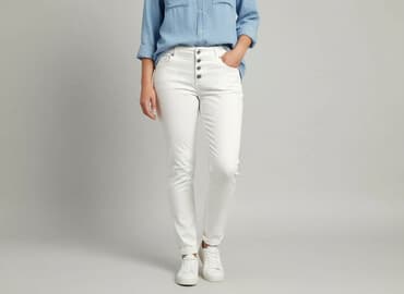 białe jeansy damskie lee: Jeansy damskie, rozmiar XL — 6