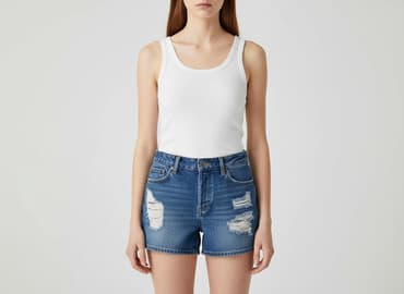 krótkie spodenki z dzinsów: Szorty damskie, rozmiar XS — 7