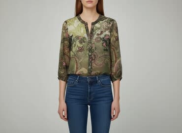 spodnie cyfrowa flora: Bluzka damska, rozmiar S — 5