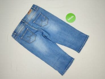 jeansy cropped damskie: Denim, Spodnie 3/4 damskie, rozmiar L — 3