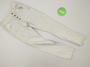 spodnie woskowane beż: Spodnie materiałowe damskie, rozmiar S — 2