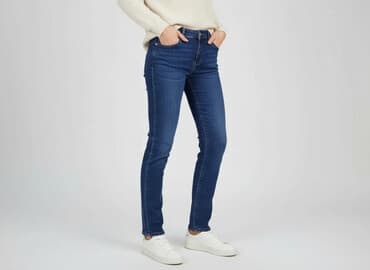 temu hello kitty spodnie: DENIM JEANS, Jeansy damskie, L — 6