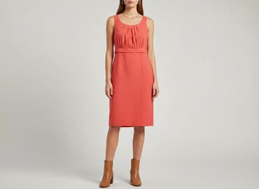 sukienka midi ecru: Sukienka damska, M — 6