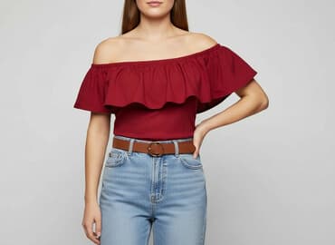 bluzka damska na jedno ramię: Top damski, rozmiar S — 1