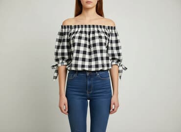 sukienki z bufkami: Bluzka damska, rozmiar S — 1