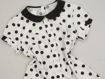 biale rajstopy w czarne kropki: Bluzka damska, M — 1