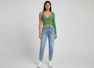 bluzka z asymetrycznym dekoltem: Topshop, Top damski, rozmiar XS — 6