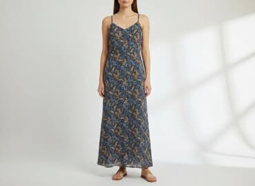 sukienki maxi na wesele niebieska: Sukienka damska, rozmiar S — 5