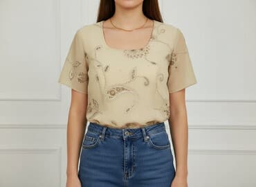 bluzki ludowe biale: Bluzka damska, rozmiar L — 7