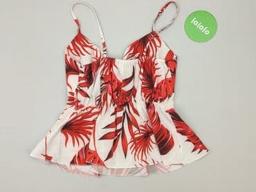 bluzka z baskinką biała: Women's blouse, size S — 4