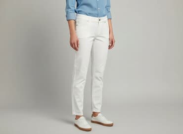 białe cargo bershka: Colours, Spodnie materiałowe damskie, rozmiar M — 6