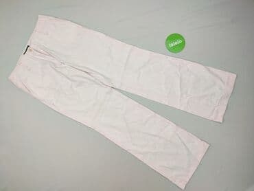 jaka bluzka do różowych spodni: Material trousers for women, size L — 3