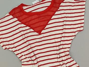 bluzki w paski czerwone: Stradivarius, T-shirt damski, rozmiar XS — 1