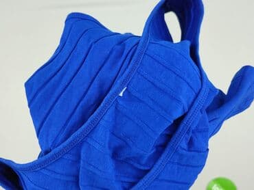 granatowa bluzka na ramiączkach: T-shirt damski, rozmiar L — 4