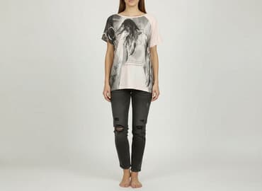 koszulka real rozowa: T-shirt damski, rozmiar S — 6