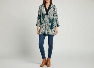 bluzki z golfem: Tunika damska, rozmiar S — 5