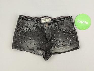 washed blue jeans: Bershka, Szorty damskie, rozmiar XS — 2