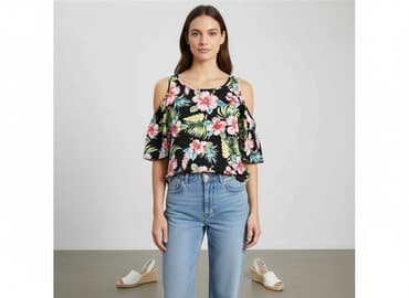 bluzka hawajska damska: Bluzka damska, rozmiar XS — 6