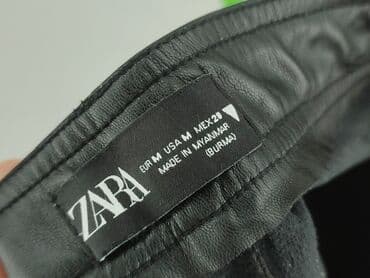 zara spodnie z imitacji skóry: Zara, Spodnie materiałowe damskie, rozmiar M — 4