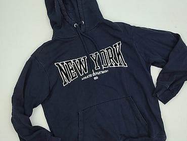 niebieska bluza pull and bear: H&M, Bluza z kapturem damska, rozmiar M — 1