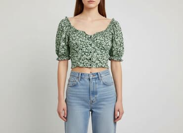 bluzki z kwiacistym wzorem: Gina Tricot, Bluzka damska, rozmiar S — 7