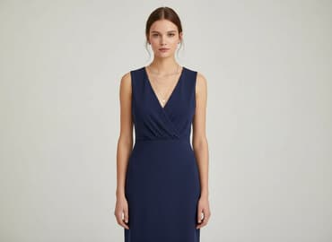 modbis sukienki granatowe: Sukienka damska, rozmiar S — 5