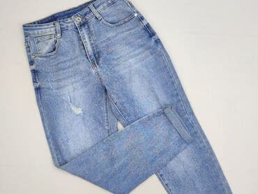 szerokie dżinsy z wysokim stanem: Jeansy damskie, S — 1