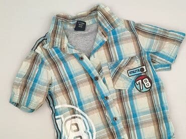 koszulka z psem: Shirt 1.5-2 years, condition - Perfect, pattern - Cell, color - Light blue — 1