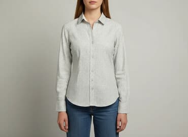 biała koszula z kołnierzykiem damska: Сорочка жіноча, розмір S — 1