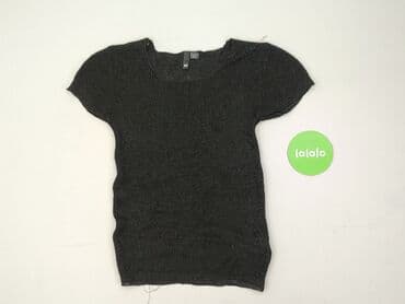 czarne t shirty damskie w serek: Top damski, rozmiar XS — 2