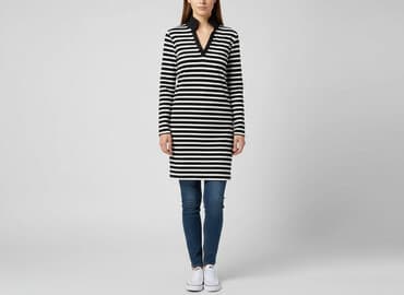 sukienka w czarno białe paski h m: H&M, Sukienka damska, rozmiar M — 1