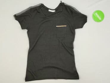 czarne t shirty damskie w serek: T-shirt damski, rozmiar L — 2