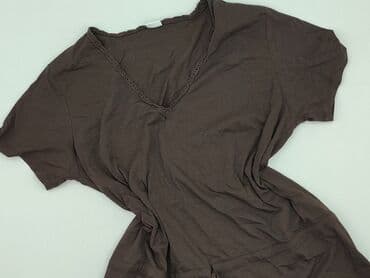 czarne t shirty damskie w serek: T-shirt damski, rozmiar L — 1