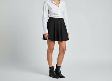 czarne rozkloszowane spódniczka: Spódnica damska, rozmiar S — 1