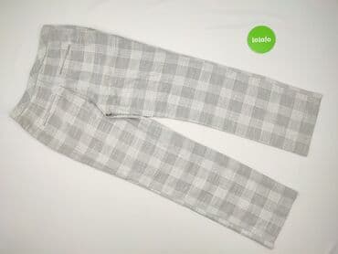 garnitur damski w kratę h m: H&M, Spodnie materiałowe damskie, rozmiar L — 3