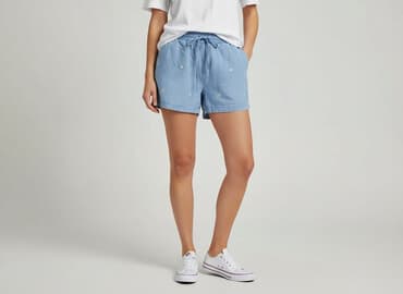 dżinsy ze ściągaczami damskie: Sinsay, Szorty damskie, rozmiar S — 7