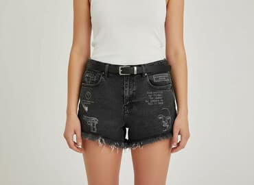 spodenki punisher: Cropp, Szorty damskie, rozmiar M — 6