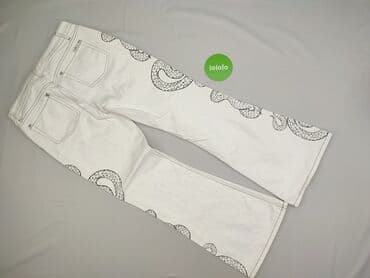 biale szerokie jeansy: Jeansy damskie, rozmiar M — 3