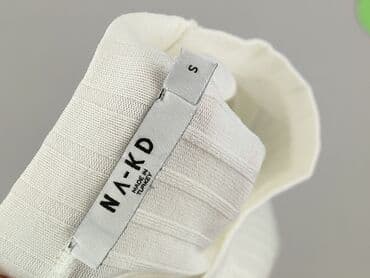 prążkowane bluzki z krótkim rękawem: NA-KD, Bluzka damska, S — 4