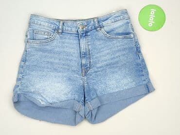 szerokie krótkie spodenki jeansowe: H&M, Shorts for women, size L — 3